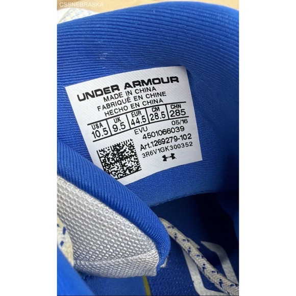 Under Armour Curry 3 Dub Nation Home/Ultra Blue - Size 10.5 - Picture 7 of 8